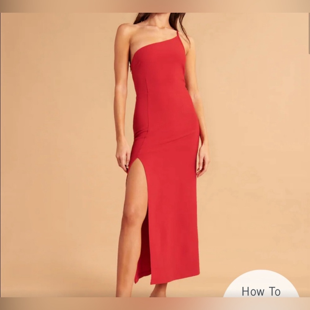 Abercrombie & Fitch Asymmetrical Red Dress